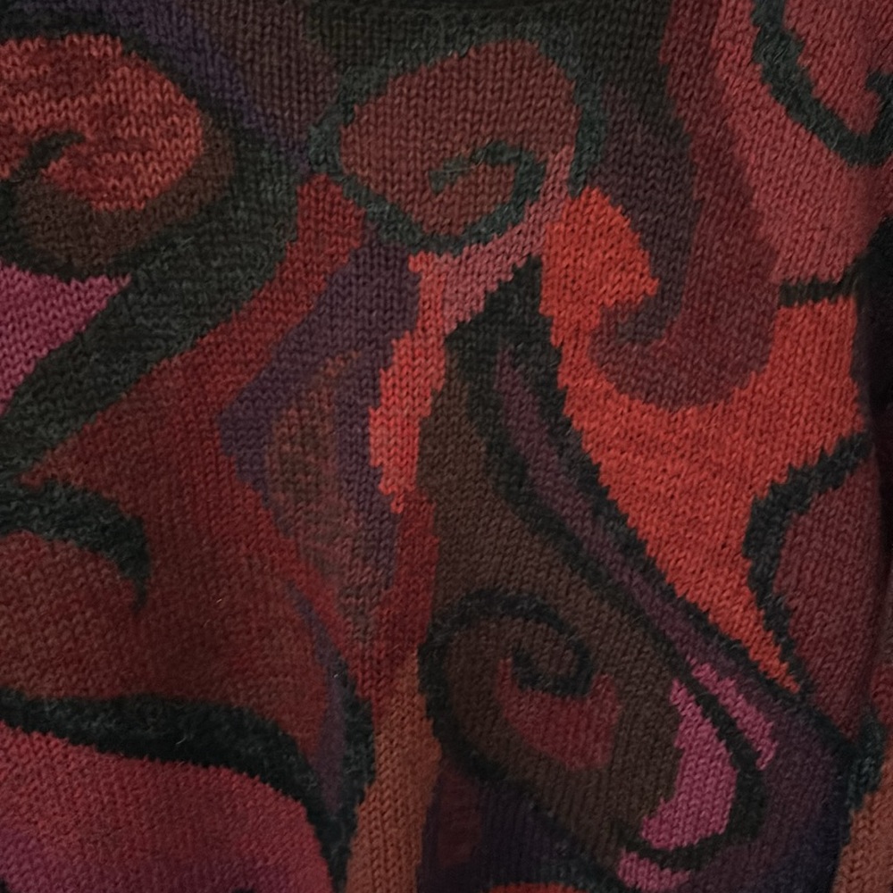 Peruvian Connection Sweater Size L Multi Fall Col… - image 2